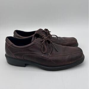 Ecco Men’s Brown Leather Oxford Dress Shoe Size 12.5